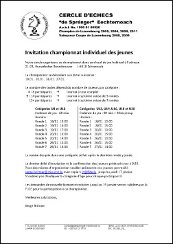 Championnat individuel des jeunes 2013